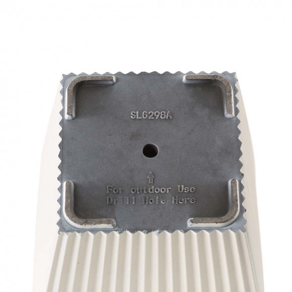 Glitzhome Glitzhome Set Of 2 Oversized Eco-Friendly PE White Faux Ceramic Fluted Tapered Tall Pot Planter