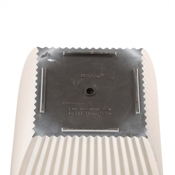 Glitzhome Glitzhome Set Of 2 Oversized Eco-Friendly PE White Faux Ceramic Square Fluted Pot Planter