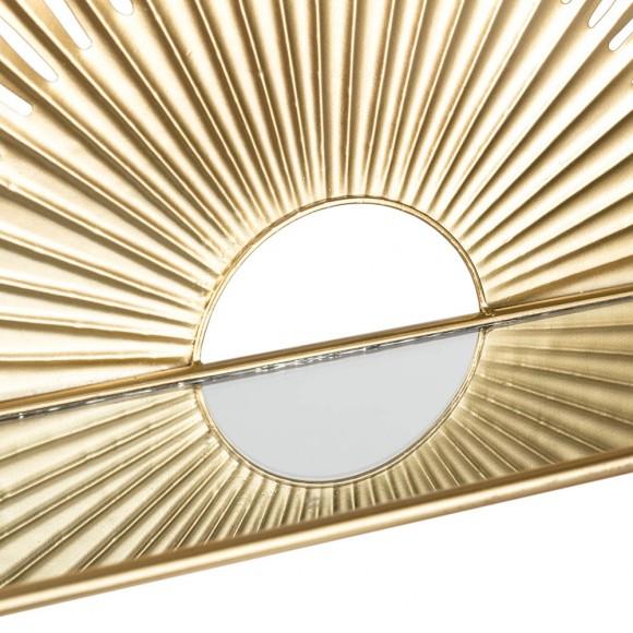 Glitzhome Glitzhome Set Of 2 Regency Modern Gold Fan Shaped Wall Shelf With Mirror Base