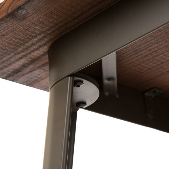 Glitzhome Glitzhome Set Of 2 Rustic Steel Bar Stools And One Rustic Steel Square Bar Table