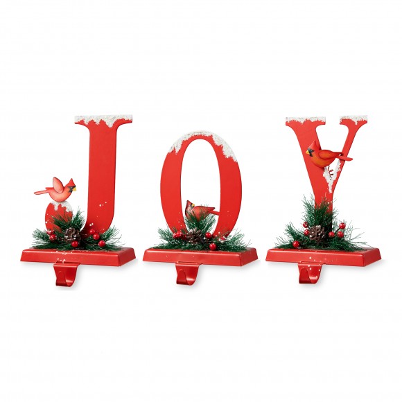 glitzhome Glitzhome Set of 3 Christmas Metal JOY Stocking Holders