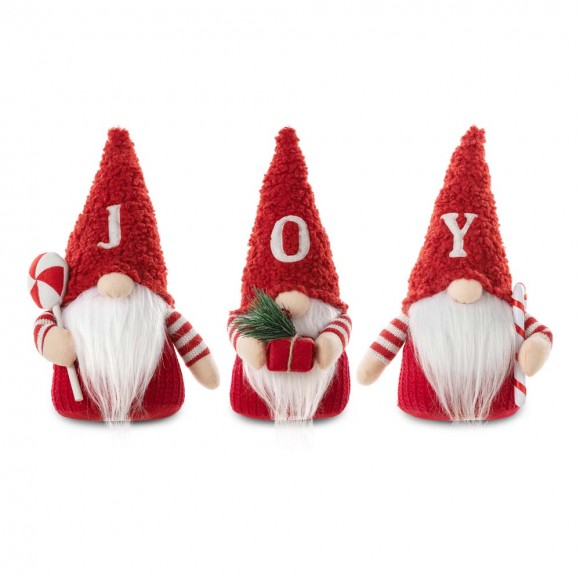 glitzhome Glitzhome Set of 3 Fabric JOY Christmas Gnome Decor