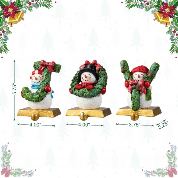Glitzhome Glitzhome Set Of 3 Resin JOY Stocking Holders