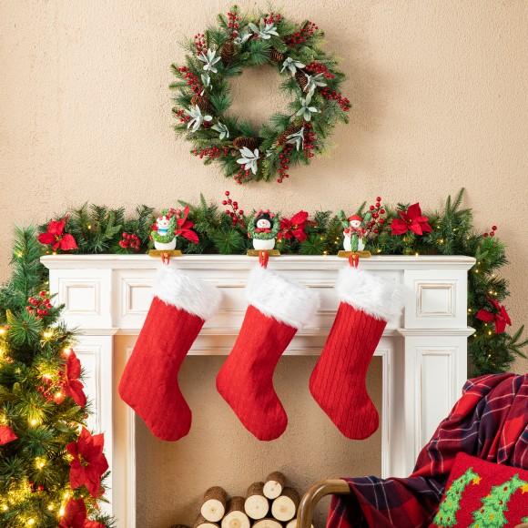 Glitzhome Glitzhome Set Of 3 Resin JOY Stocking Holders