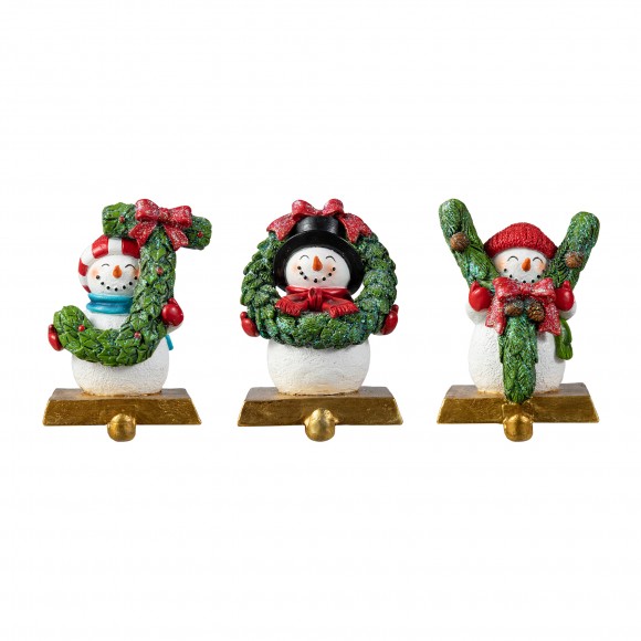Glitzhome Glitzhome Set Of 3 Resin JOY Stocking Holders