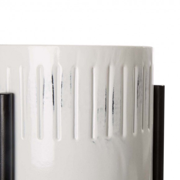 Glitzhome Glitzhome Set Of 3 Washed White Metal Plant Stands