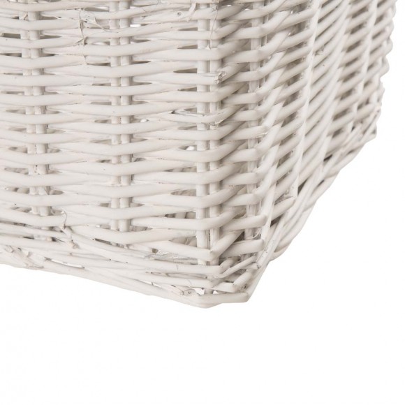 Glitzhome Glitzhome Set Of 3pcs Natural/White Square Willow Baskets