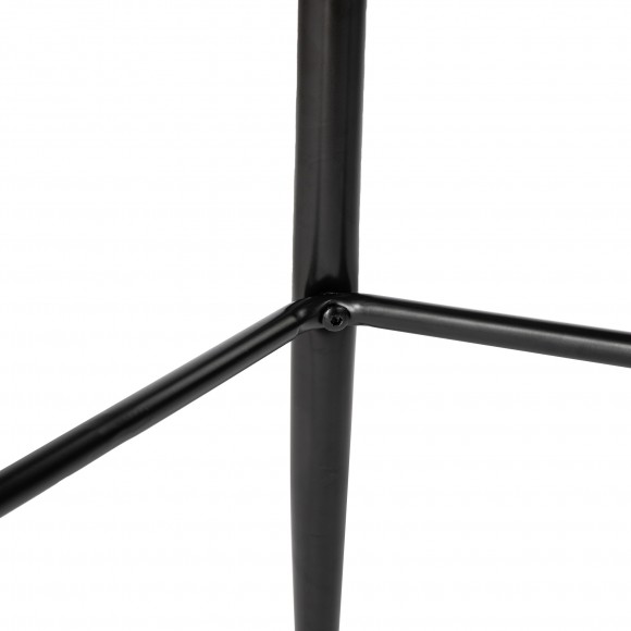 Glitzhome Glitzhome Set Of 4 Modern Two-tone Color Swivel Bar Stool With Metal Black Tapered Legs- Black Leatherette Mixed Beige Chenille Fabric