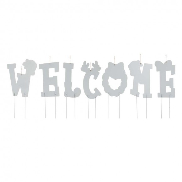 Glitzhome Glitzhome Set Of 7 Metal WELCOME Yard Stake Or Wall Decor