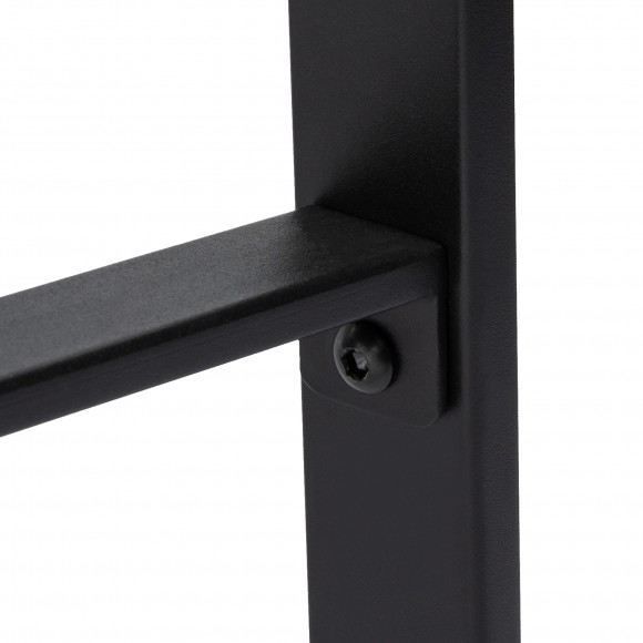 Glitzhome Glitzhome SSet Of 3 Pub Table Set - Industrial Modern Adjustable Round Bar Table With Black Oak Veneer Top And Round Black Steel Bar Stools