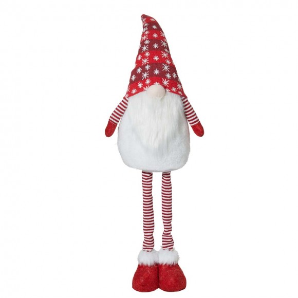 glitzhome Glitzhome Telescoped Fabric Christmas Gnome Standing Décor