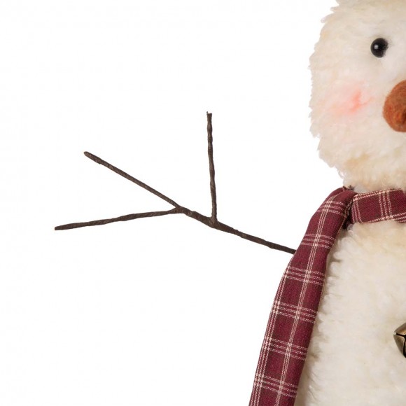 Glitzhome Glitzhome Telescoped Fabric Christmas Snowman Standing Décor