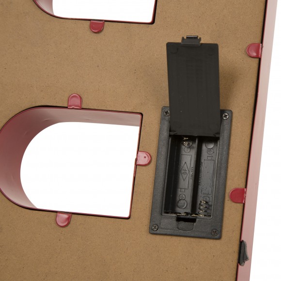 Glitzhome Glitzhome Vintage Marquee LED Lighted Letter B Sign Battery Operated Red