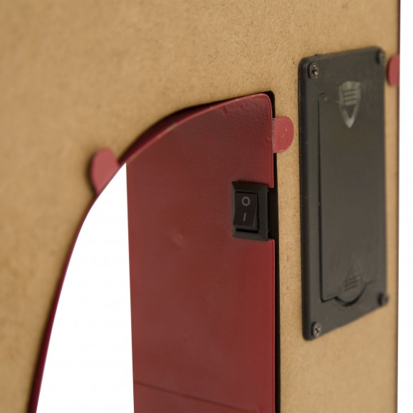 Glitzhome Glitzhome Vintage Marquee LED Lighted Letter D Sign Battery Operated Red