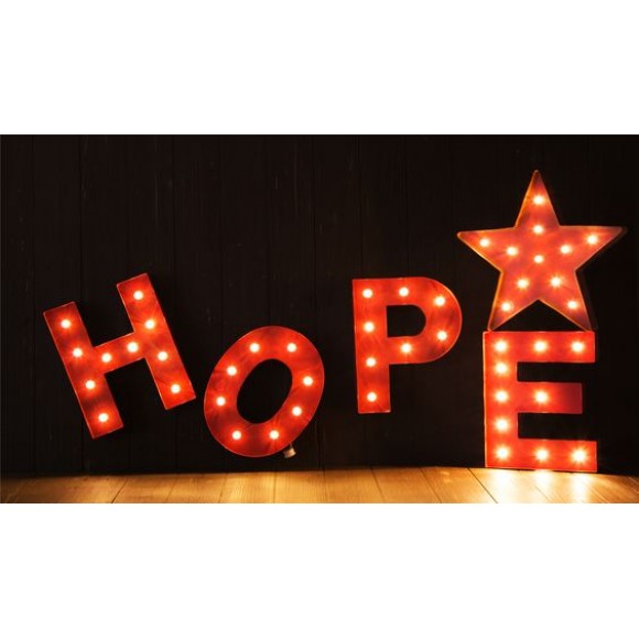 Glitzhome Glitzhome Vintage Marquee LED Lighted Letter E Sign Battery Operated Red