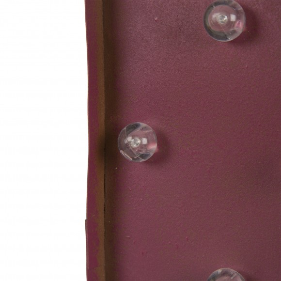 Glitzhome Glitzhome Vintage Marquee LED Lighted Wine Bottle Sign Wall Decor Battery Operated Red