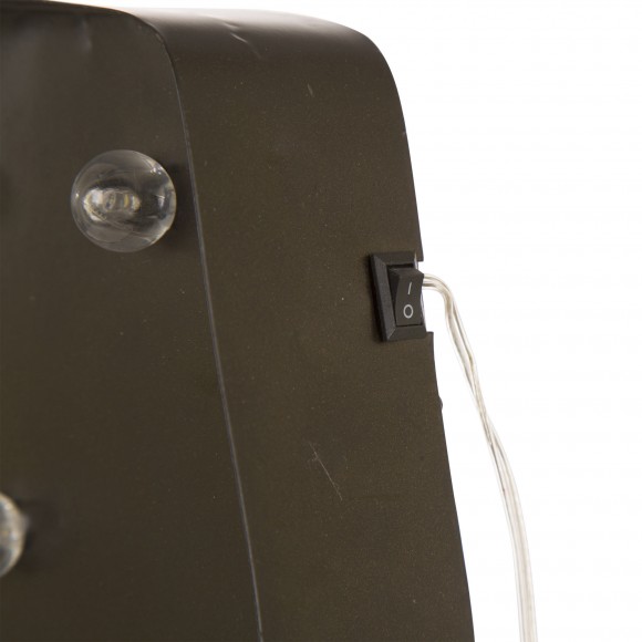 Glitzhome Glitzhome Vintage Marquee LED Lighted Wine Glass Sign Wall Decor Battery Operated Blue