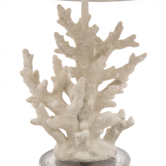 Glitzhome Glitzhome Vintage Style White Coral Novelty Table Lamp With T/C Shade