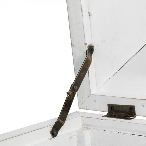 Glitzhome Glitzhome Wash White Farmhouse Modern Wooden Lanterns Set Of 2