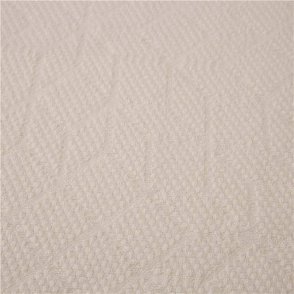 Glitzhome Glitzhome White Geometry Cotton Woven Throw