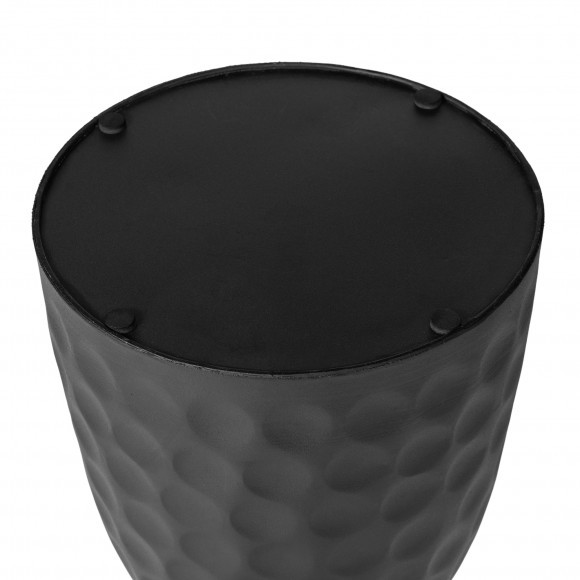 Glitzhome Metal Wine Bottle Shaped Accent Table With Wooden Top