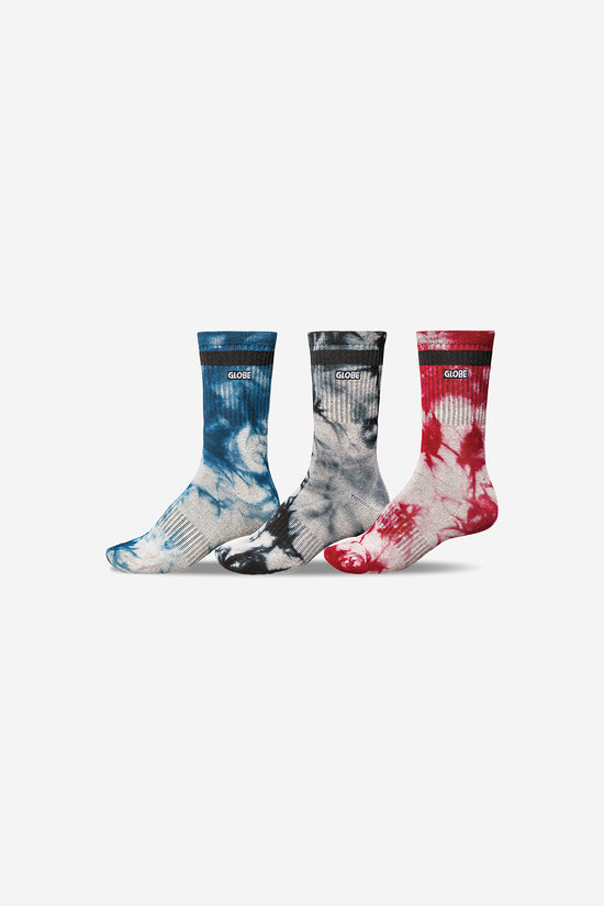 globe All Tied Up Sock 3 Pack - Assorted