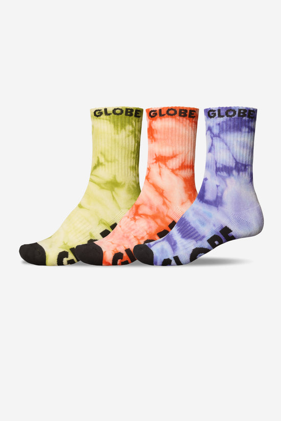 globe All Tied Up Youth Sock 3 Pack - Assorted