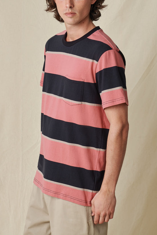 Globe Bootleg Dreams Stripe Tee - Red Smoke