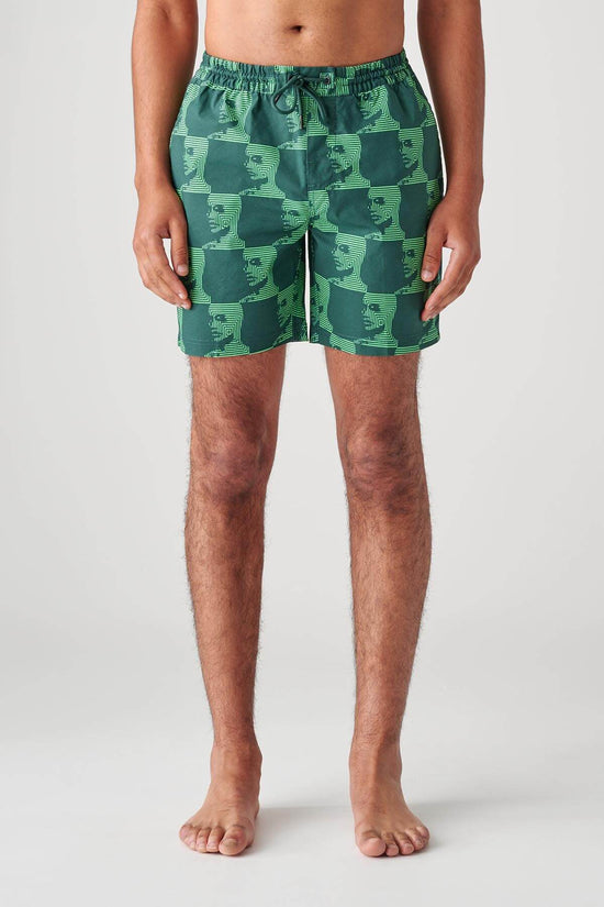globe Circuits Poolshort - Night Green