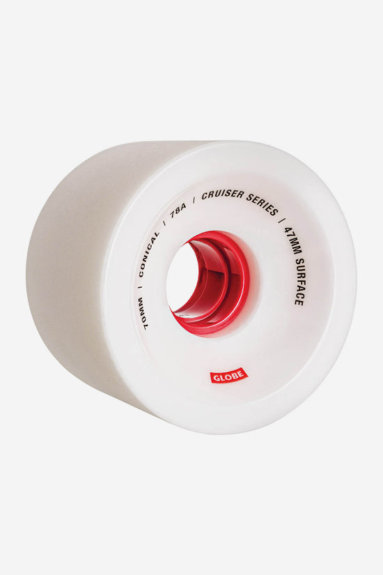 globe Conical Cruiser Wheel - White/Red/70