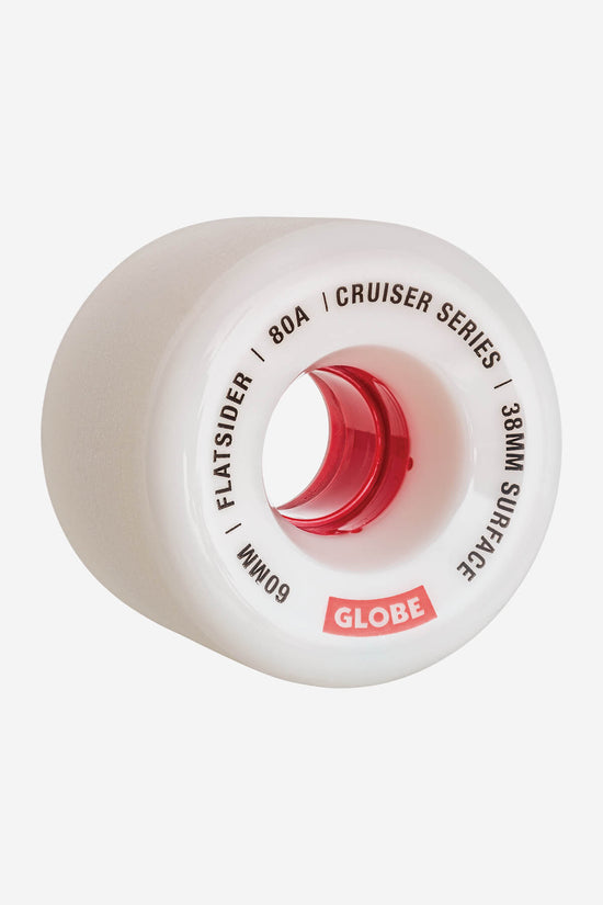 globe Flatsider Cruiser Wheel - White/Red