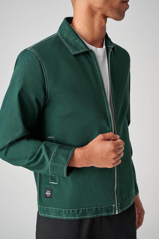 Globe Off Course Twill Jacket - Night Green