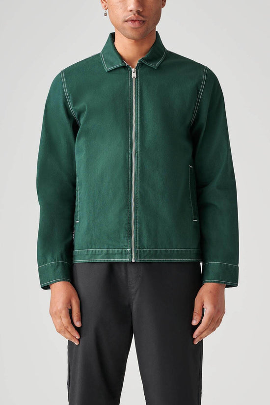 globe Off Course Twill Jacket - Night Green