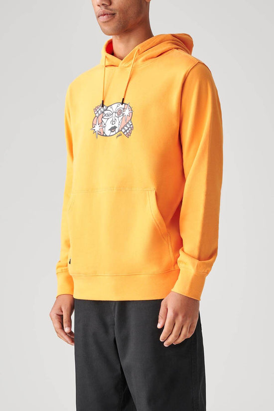 Globe Peeking Out Hoodie - Zest
