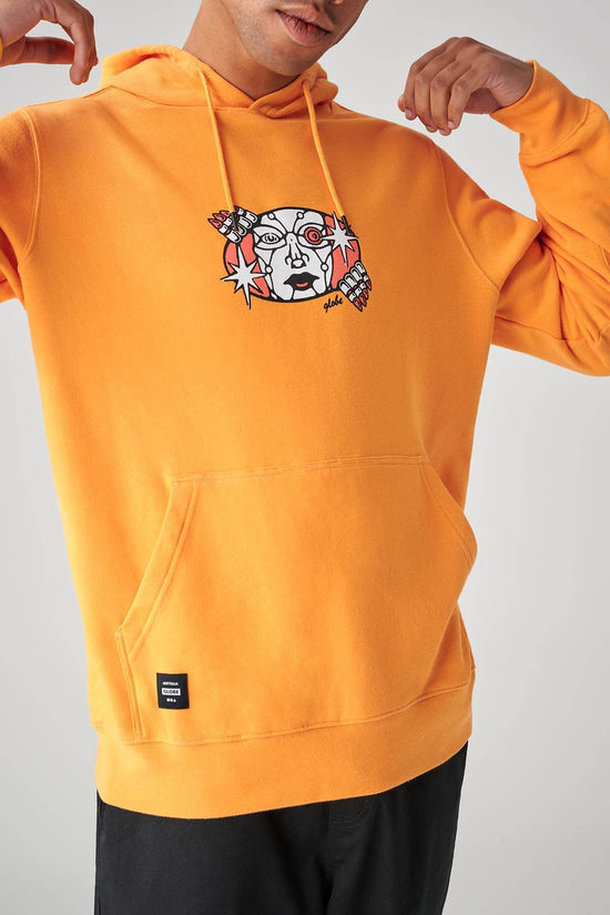 Globe Peeking Out Hoodie - Zest