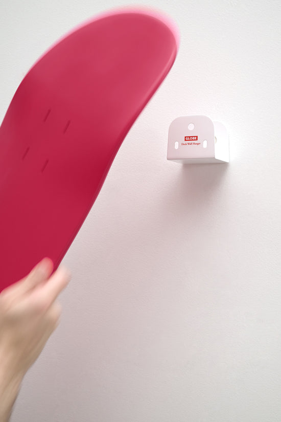 Globe Skateboard Deck Wall Hanger - White