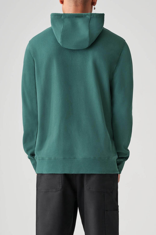 Globe Smashed Hoodie - Night Green