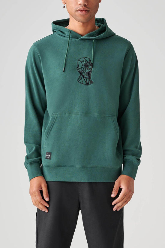globe Smashed Hoodie - Night Green