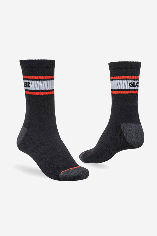Globe Triple Stripe Crew Sock 5 Pack - Assorted