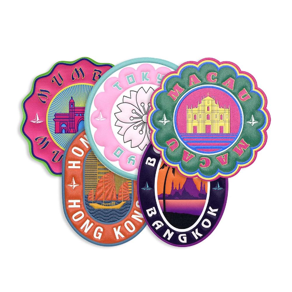 globe trotter Sticker Set Asia x5