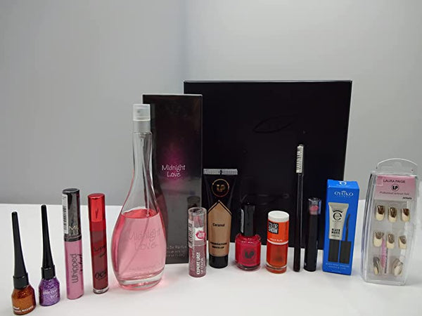 Globe Trotter 100ml Perfume And 12pc Make Up Gift Hamper Lipstick Included Luxury Bundle For Women