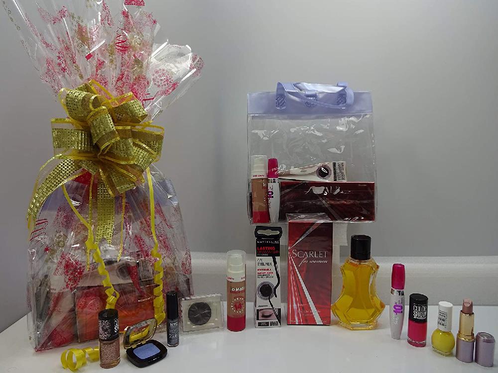 globe trotter 10pc Make Up & Perfume Set Gift Hamper Mix Brands Lipsticks Lipgloss Eye Shadow Eyeliner