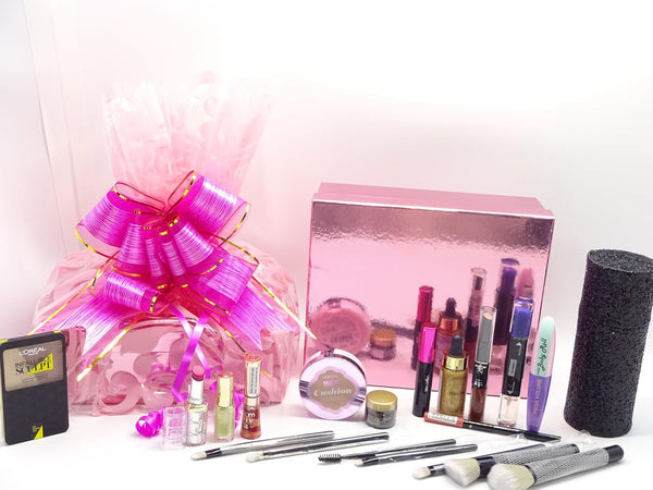 Globe Trotter 12 Piece Makeup Gift Box Present 7pc Luxury Brush Set With Stand Wrapped Gift Set Hamper – Choose Your Variation