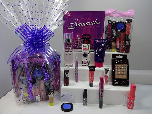 Globe Trotter 12pc Make Up & Perfume Hamper Bundle For Women Samantha 2pc Perfume Set Make Up Toe Nails