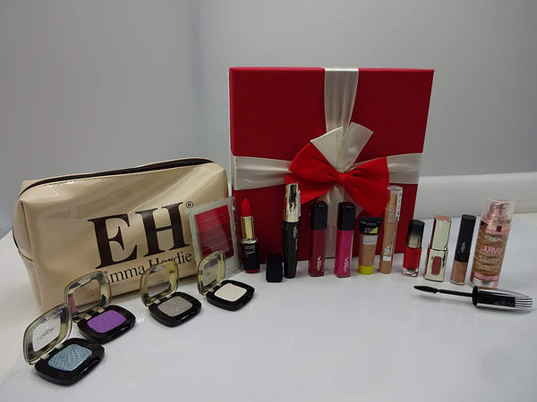 Globe Trotter 15pc L'Oreal Beauty Blockbuster Make Up Gift Box Gift Set+ Emma Hardie Make Up Bag
