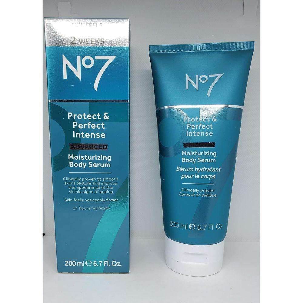globe trotter Boots No 7 New Advanced Moisturising Body Serum Protect and Perfect Intense No7 200ml