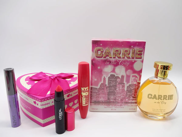 Globe Trotter Carrie In The City Perfume & Make Up Kit Gift Hamper Beauty Bundle