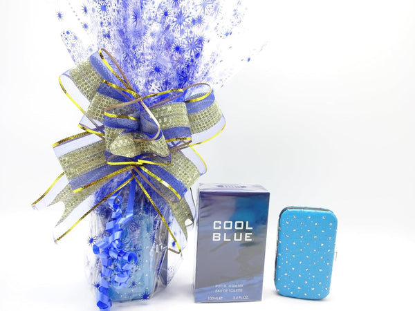 Globe Trotter Cool Blue 100Ml EDT Perfume For Men Free Manicure Tool Set Gift Hamper For Him