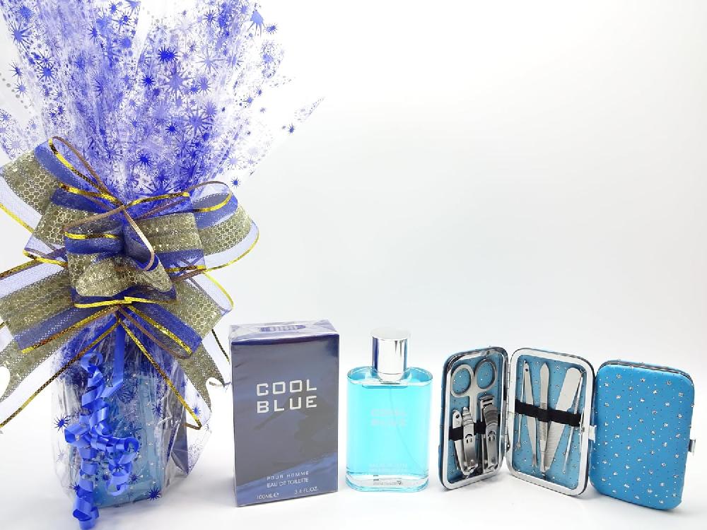 globe trotter Cool Blue 100Ml EDT Perfume For Men Free Manicure Tool Set Gift Hamper For Him
