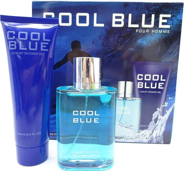 Globe Trotter Father's Day Cool Blue 2pc Perfume Gift Set 100 Ml EDT And 130 Ml Luxury Shower Gel Gift Hamper For Dad